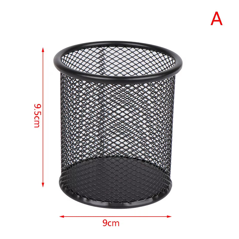 Desk Stationery Organizer Creative Metal Pen Holder Pencil File Storage Rack Storage Box Office Accessories Desktop Ornament