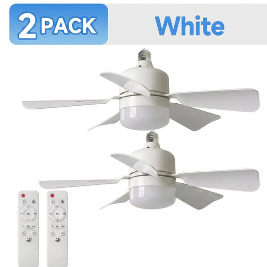 1 Pack 30W Ceiling Fan Lights with Remote Control Dimming LED Fan Light E27 Base Suitable for Living Room Kitchen Study Garage