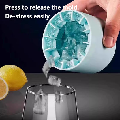 Silicone Ice Cube Mold Round Ice Bucket